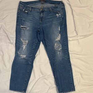 Torrid Distressed Stretch Blue Jeans